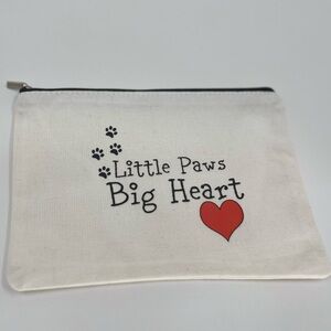 Canvas Zip up Cosmetic Bag, Lightweight and Secure Zipper